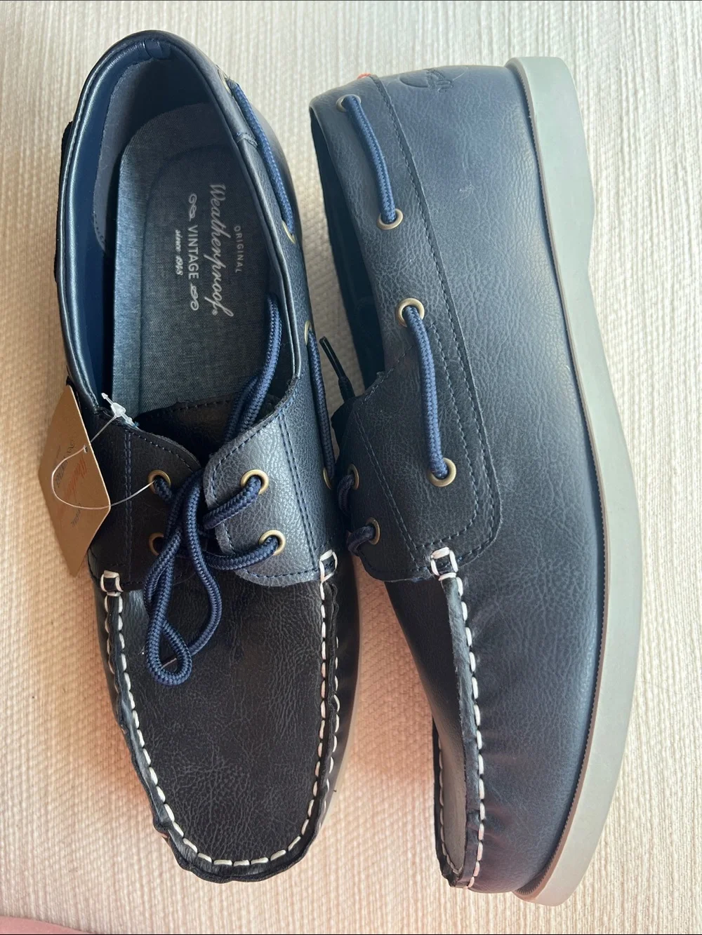 Weatherproof Men’s Navy Boat Shoes